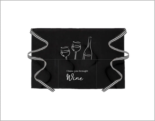 Wine Lovers Bistro Apron (Serve/Waist) Beige or Black