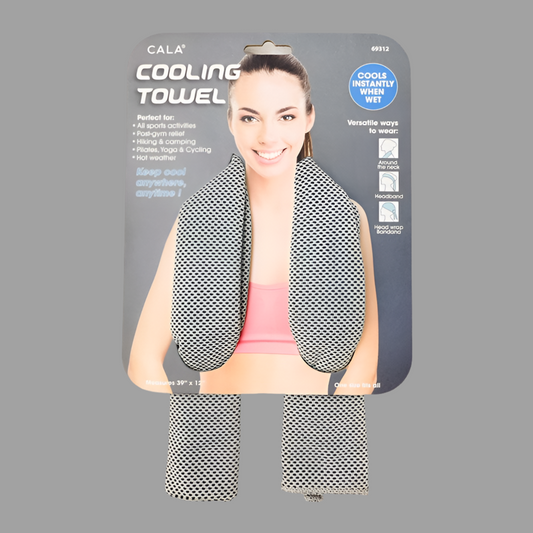Cooling Towel (GREY) - GEL BEADS EYE MASK / BODY WRAP