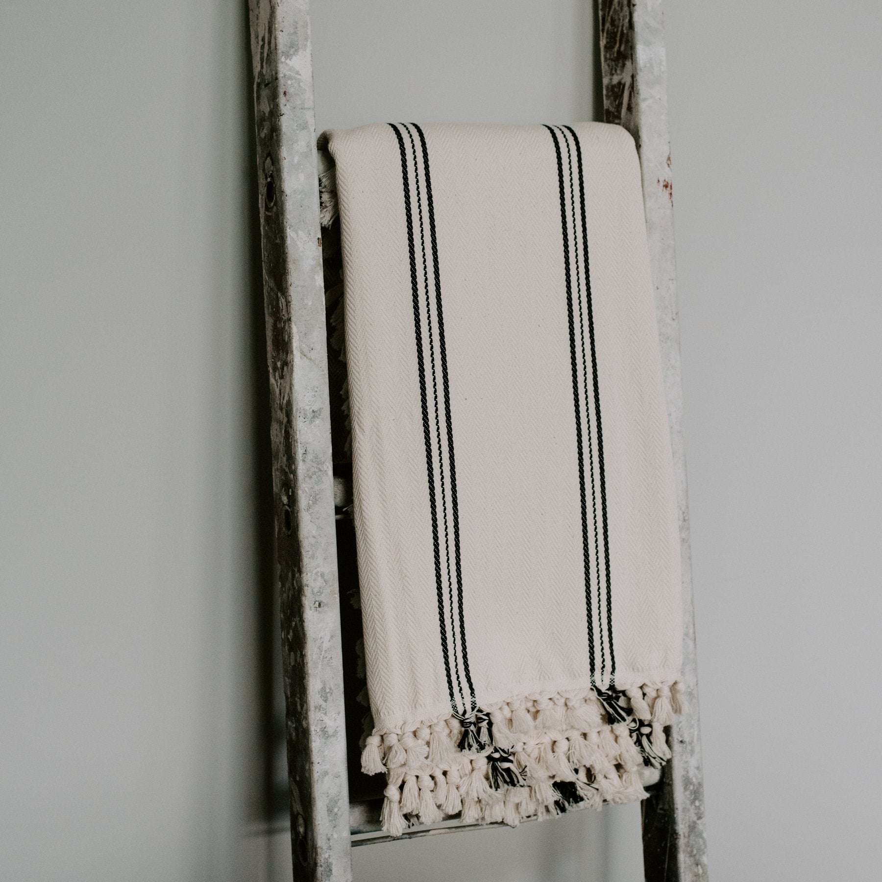 Taylor Turkish Throw Blanket - Three Stripe - by Sweet Water Decor