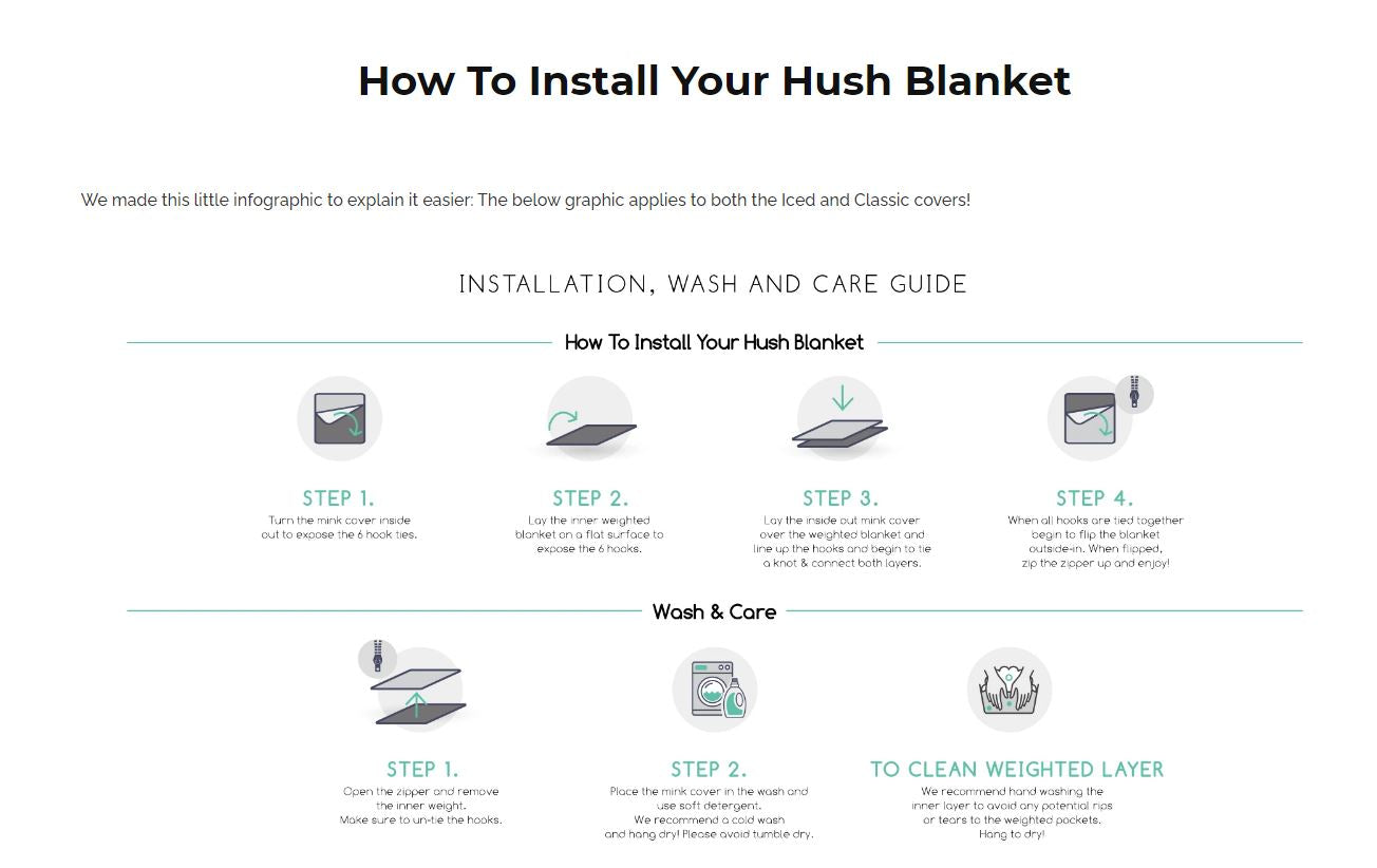 The Hush Classic Weighted Blanket with Duvet Cover