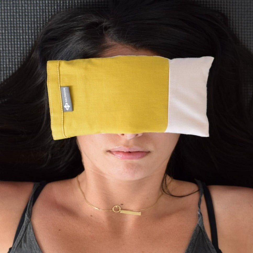 Crystal Collection Cotton Eye Pillow - Tiger's Eye_Yoga Accessories_Toronto_Canada