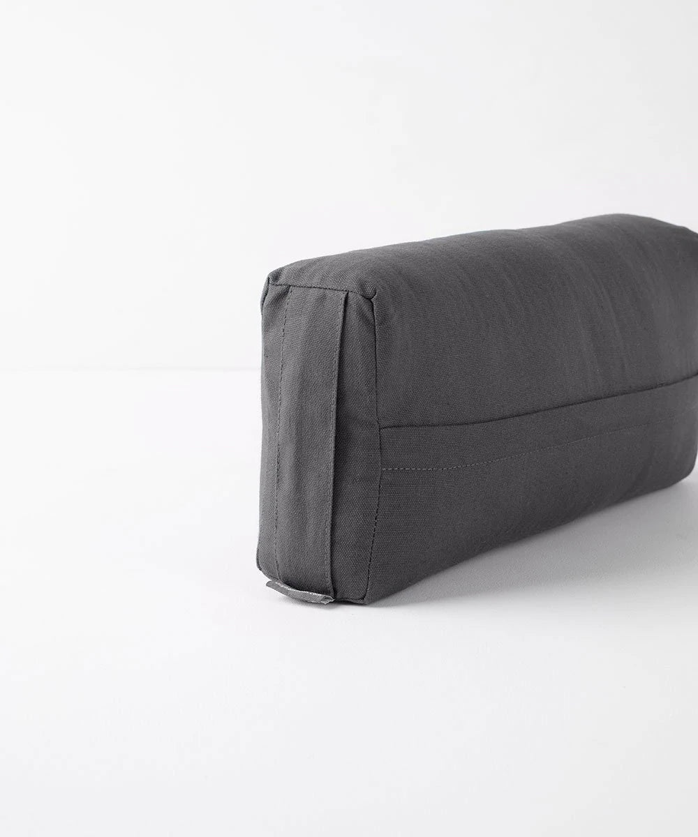 Essential Cotton Mini Prana Bolster - Charcoal_Yoga_Toronto_Canada