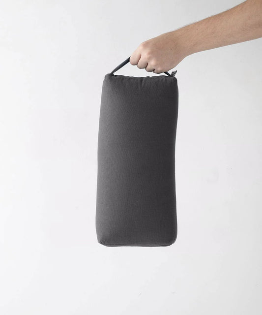 Essential Cotton Mini Prana Bolster - Charcoal_Yoga_Toronto_Canada