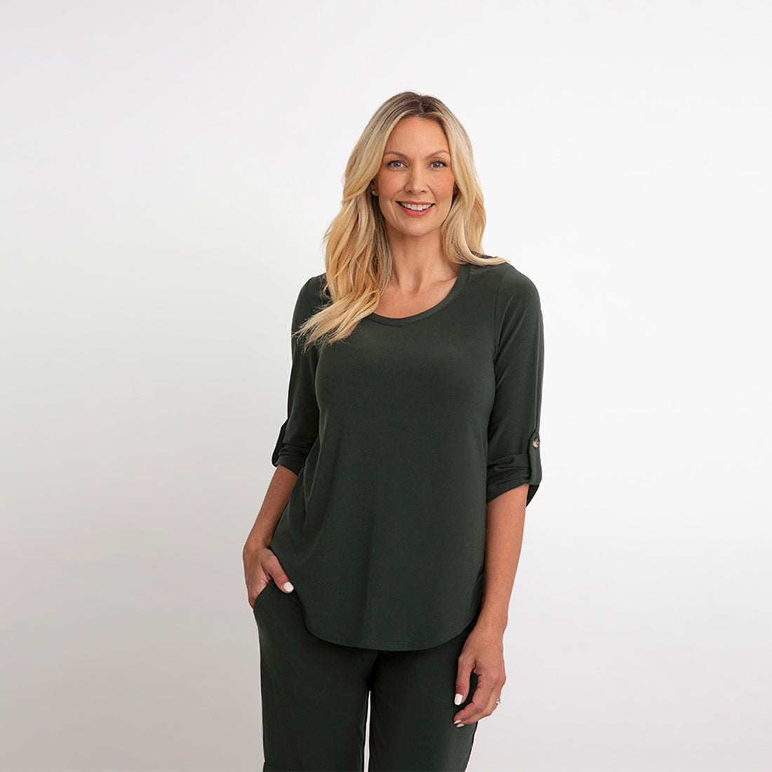 Quest Top, Seaweed, Sympli Clothing, Women's Tops Canada