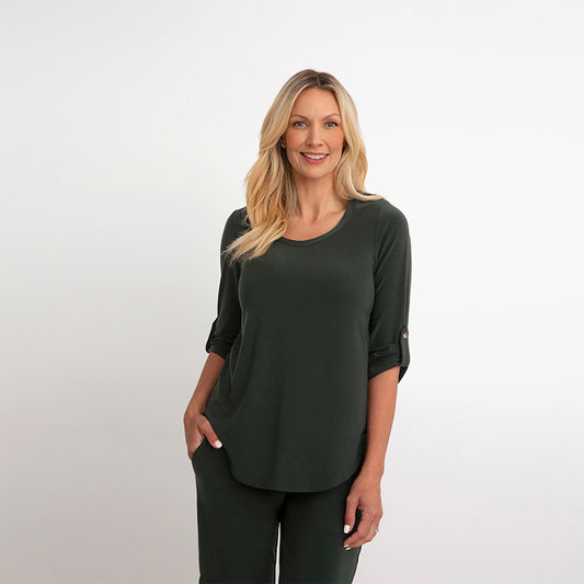 Quest Top, Seaweed, Sympli Clothing, Women's Tops Canada