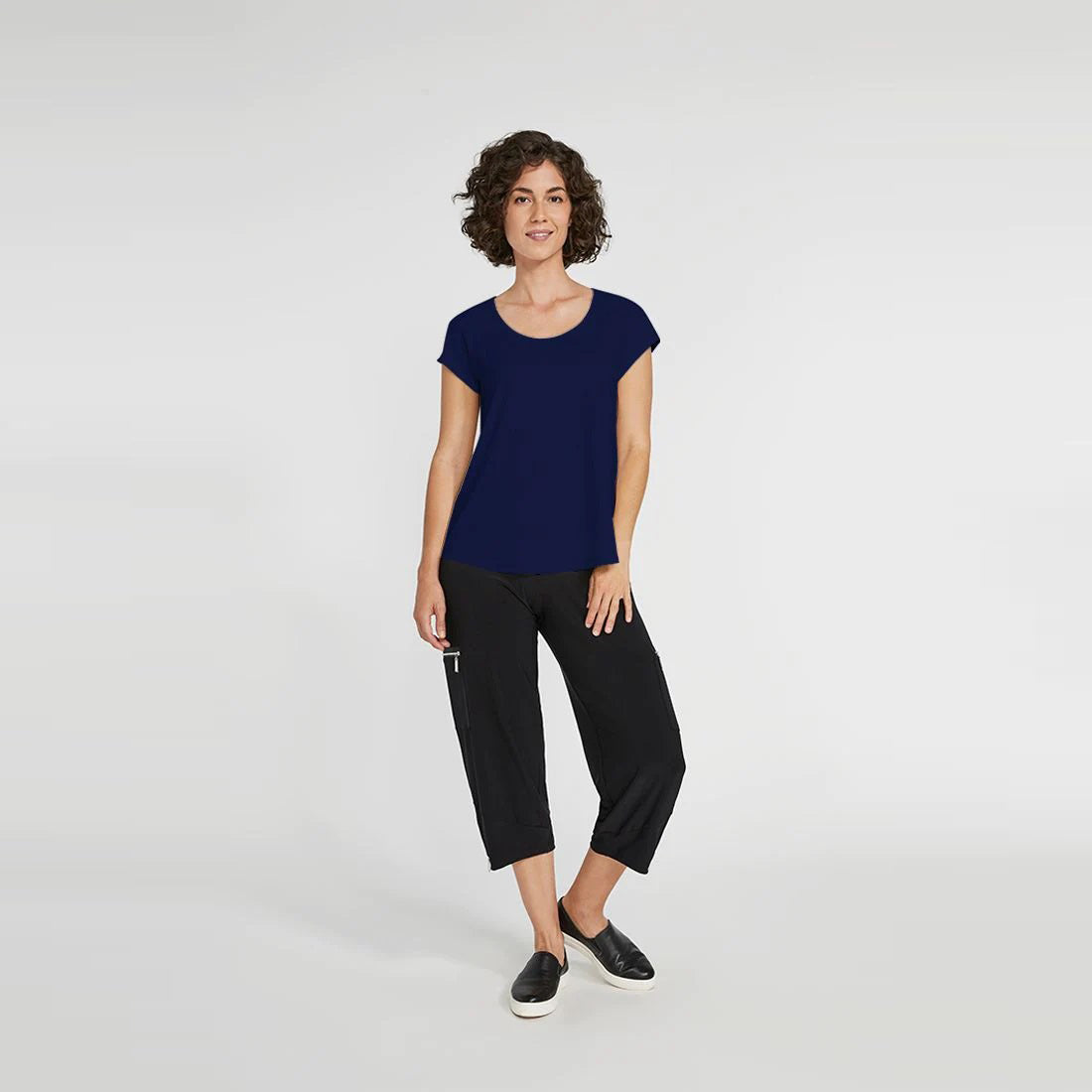 Go to Raglan T, Cap Sleeve - Navy - Sympli Clothing - Made in Canada - Women's Fashion - Shop MyMien