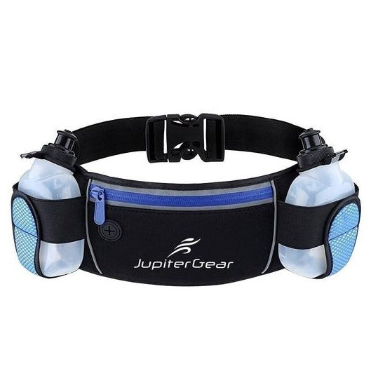 Blue with Black Running Hydration Belt Waist Bag