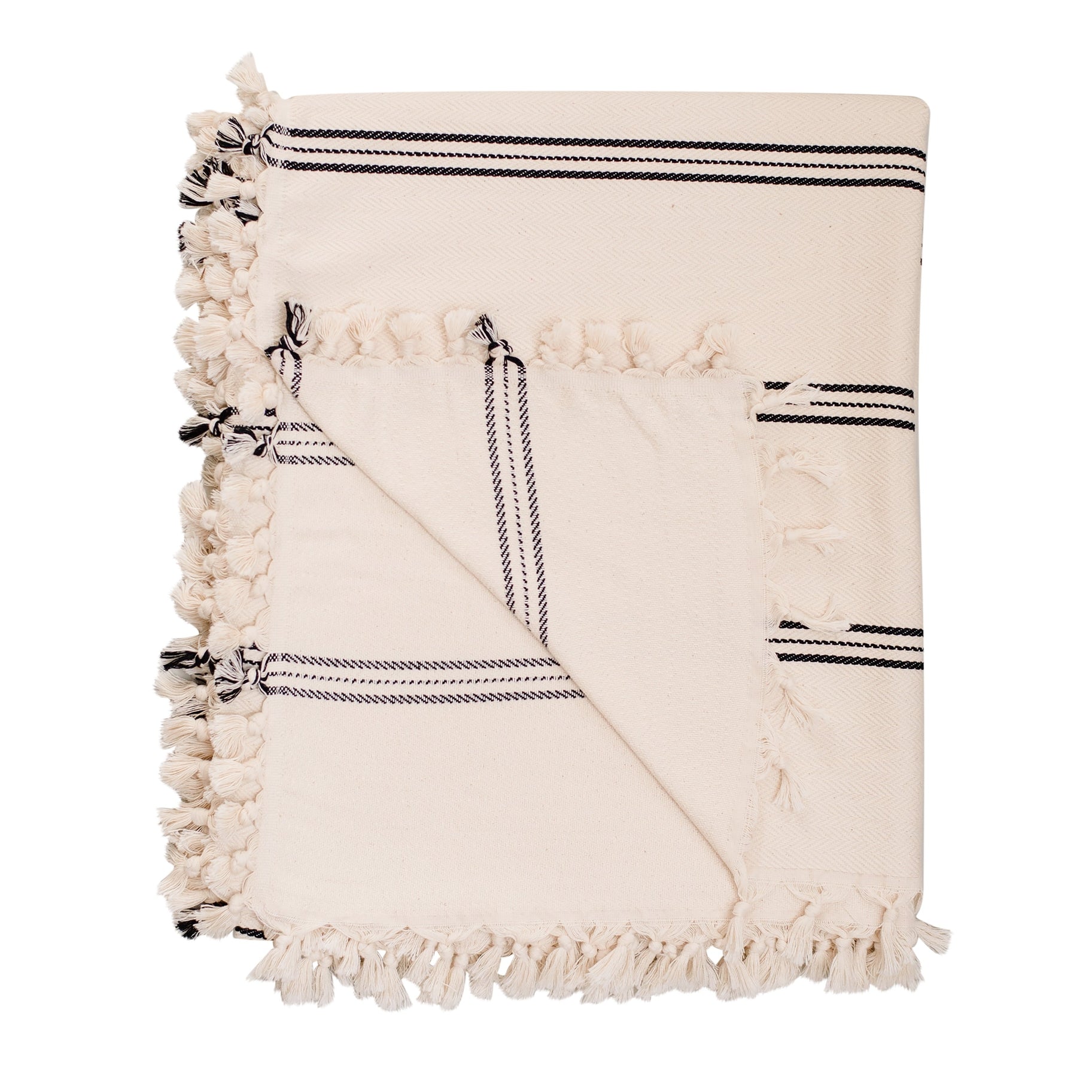 Taylor Turkish Throw Blanket - Three Stripe - by Sweet Water Decor