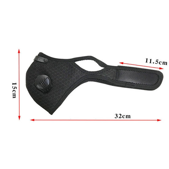 Performance Sports Face Mask with Activated Carbon Filter