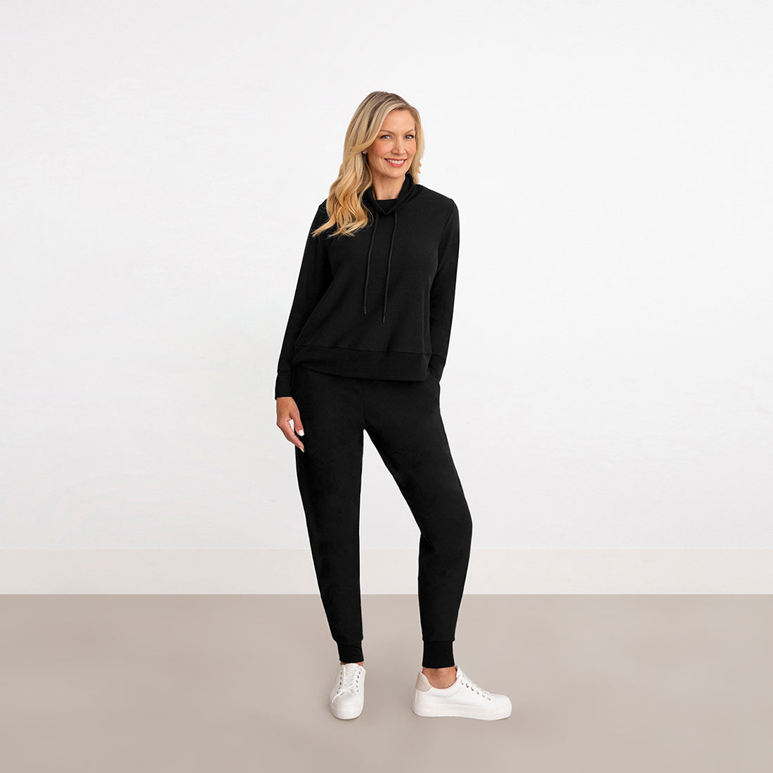 Bamboo Fleece Sweatshirt, Black, Sympli, Canada