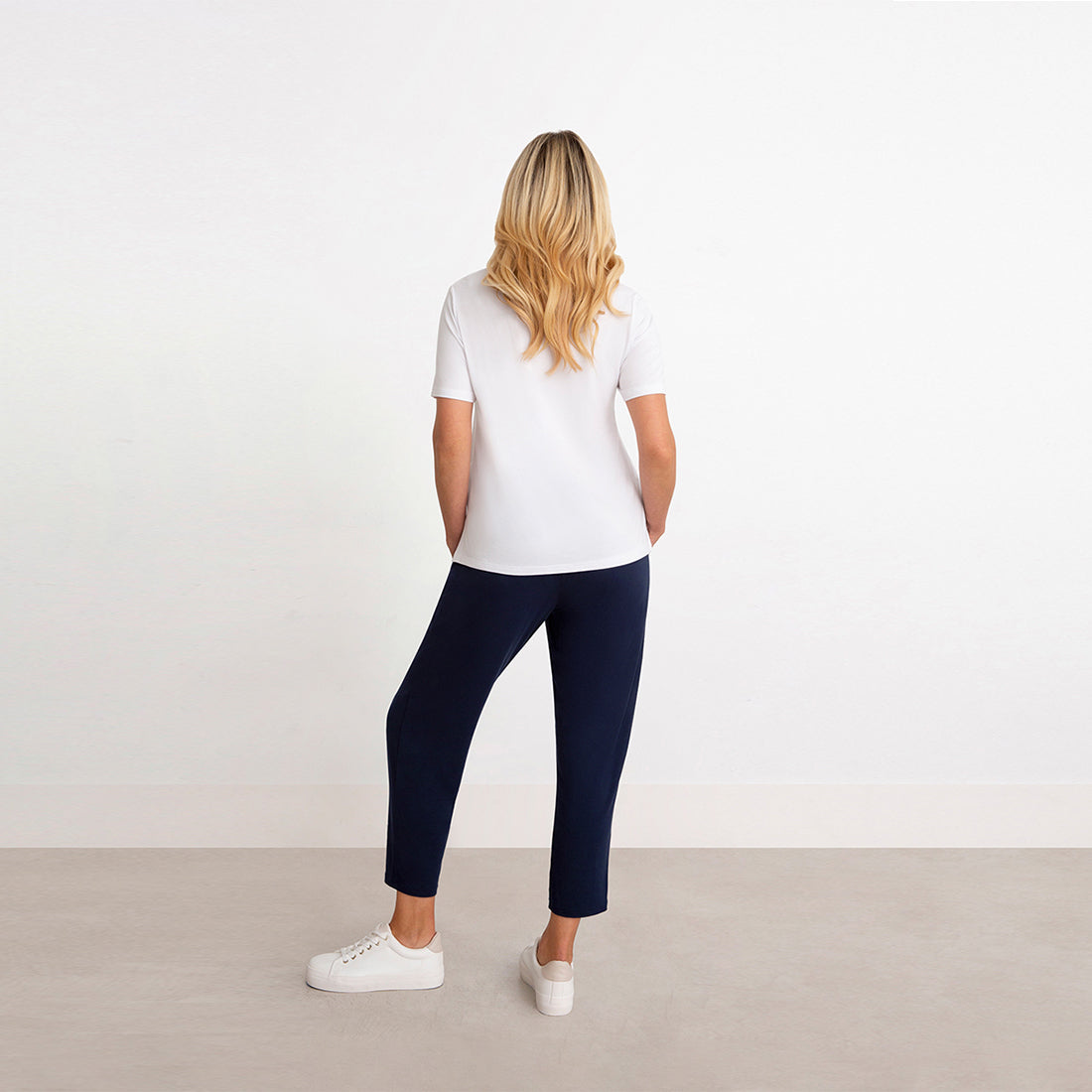 Bamboo Scoop Neck T, Short Sleeve, White, Sympli, Made in Canada