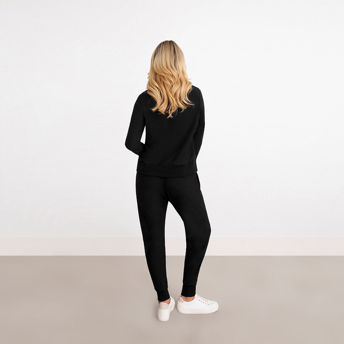 Bamboo Fleece Sweatshirt, Black, Sympli, Canada
