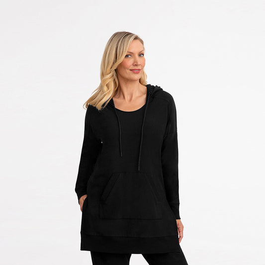 Bamboo Fleece Hoodie, Black, Sympli, Canada
