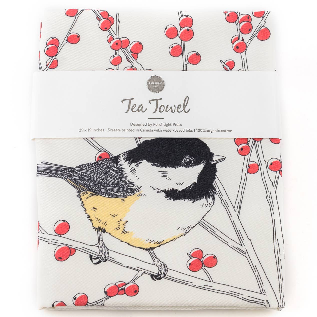 Black-capped Chickadee Tea Towel - West Coast Birds