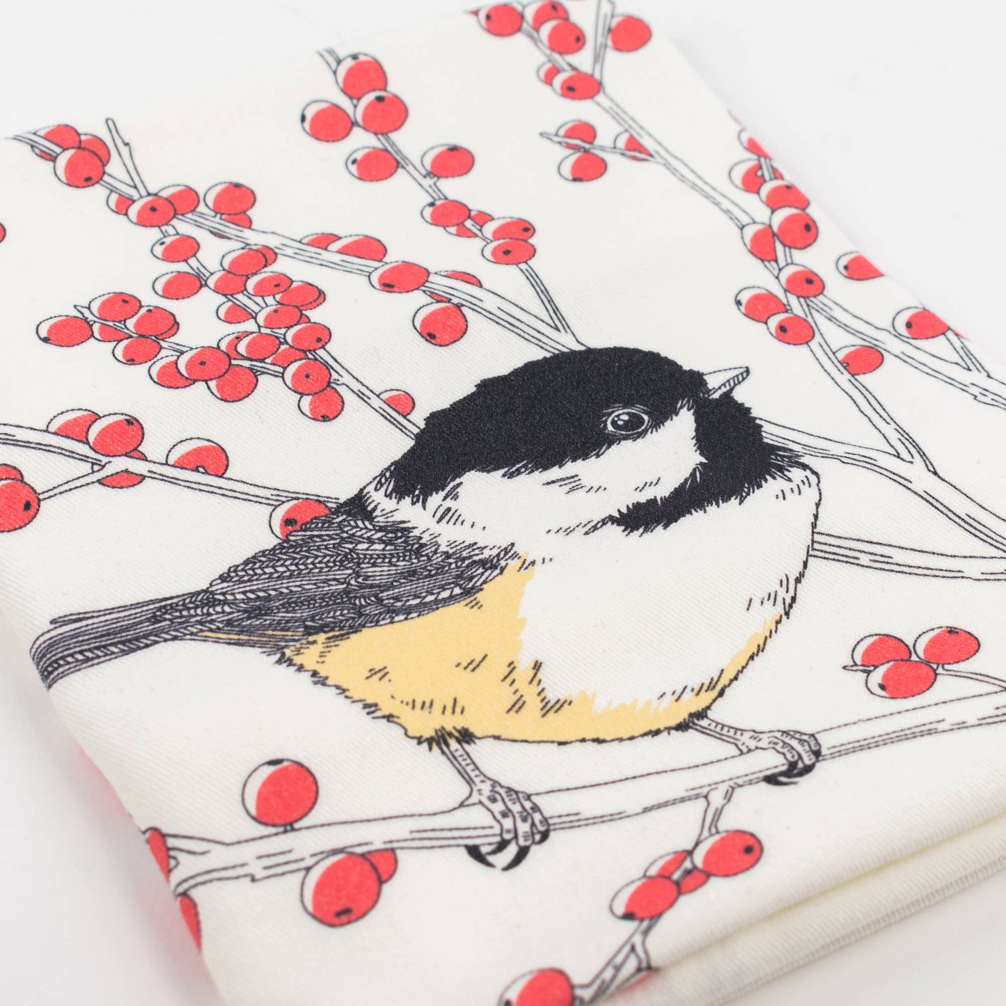 Black-capped Chickadee Tea Towel - West Coast Birds