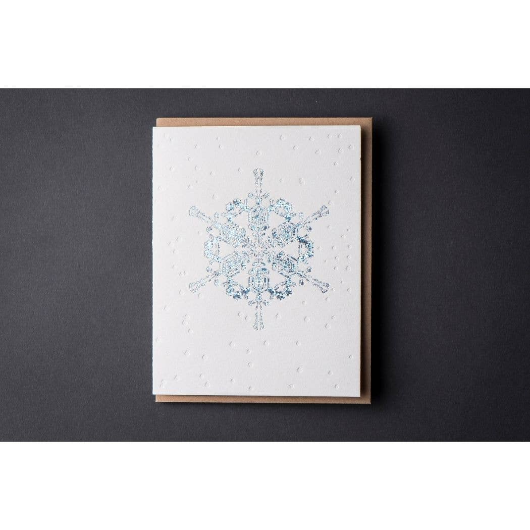 Snowflakes Holographic Foil Card