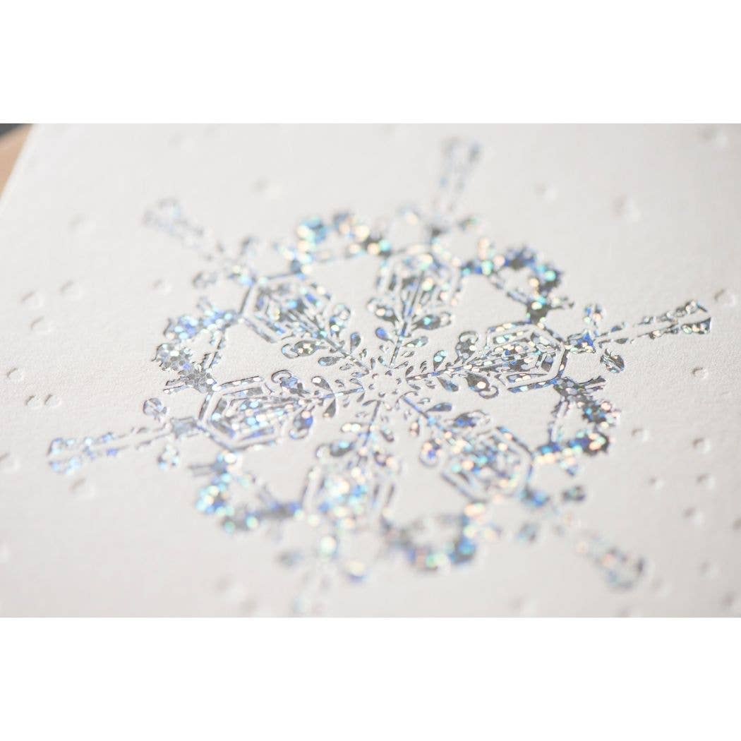 Snowflakes Holographic Foil Card