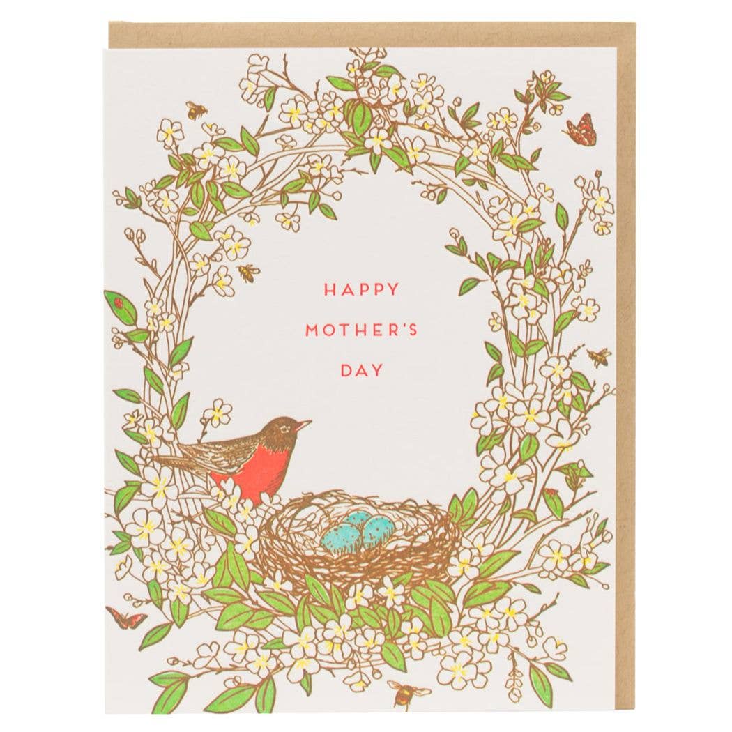 Mother's Day Robin Bird Nest Card