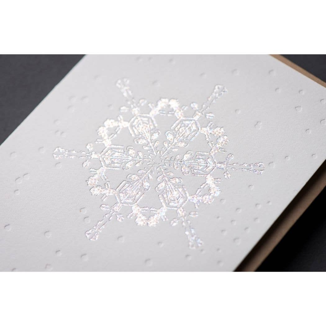 Snowflakes Holographic Foil Card