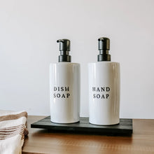 Load image into Gallery viewer, 15oz White Stoneware Hand Soap Dispenser
