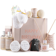 Load image into Gallery viewer, Birthday Gift Basket - Bath &amp; Spa Gift Set with CZ Necklace_Canada
