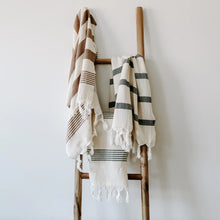 Load image into Gallery viewer, Turkish Cotton + Bamboo Hand Towel - Single Stripe
