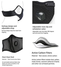 Load image into Gallery viewer, Performance Sports Face Mask with Activated Carbon Filter
