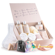 Load image into Gallery viewer, Birthday Gift Basket - Bath &amp; Spa Gift Set with CZ Necklace_Canada
