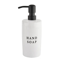 Load image into Gallery viewer, 15oz White Stoneware Hand Soap Dispenser
