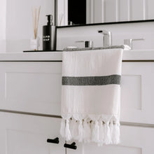 Load image into Gallery viewer, Turkish Cotton + Bamboo Hand Towel - Single Stripe
