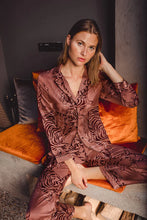 Load image into Gallery viewer, Nuru Tiger Print Two-Piece Pajama Set_Satin Pajamas_Averie Sleep_Toronto Pajamas for Women
