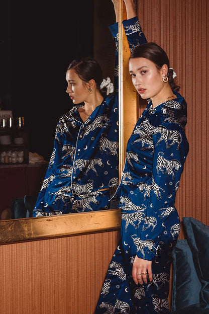 Adah Zebra Print Pajama Set_Pajamas_MyMien_Toronto_Canada