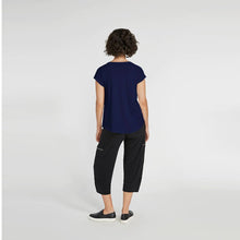 Load image into Gallery viewer, Go to Raglan T, Cap Sleeve - Navy - Sympli Clothing - Made in Canada - Women&#39;s Fashion - Shop MyMien
