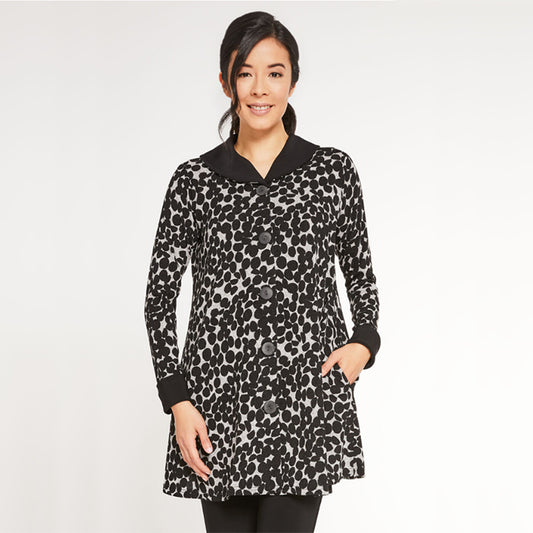 On the Dot Swing Coat by Sympli Clothing, Canada