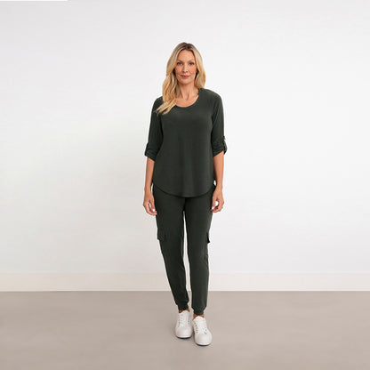 Quest Top, Seaweed, Sympli Clothing, Women's Tops Canada