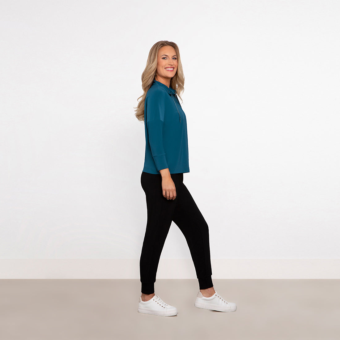 Lynk Pullover, Fall-Winter Tops for Women, Blue/Dragonfly Colour, Sympli Clothing, Toronto, Canada